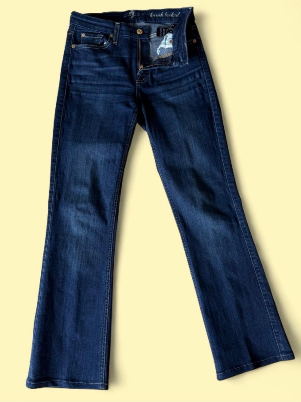 7 For All Mankind Dark Blue Flare Jeans